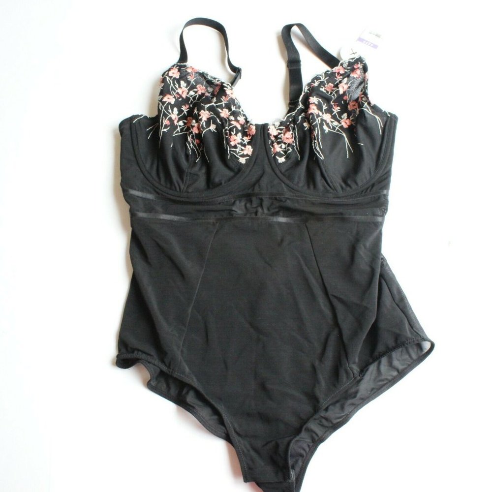 Parfait Briana Floral Embroidered Bodysuit 42FF